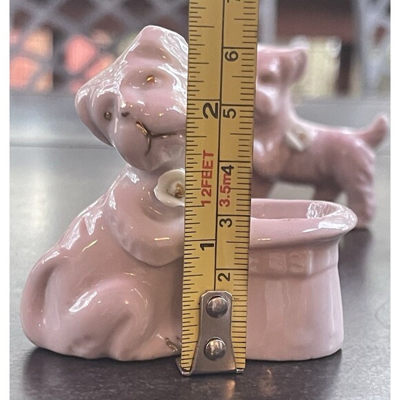 Pair Vintage Ceramic Dog Toothpick Holders Bulldog & Terrier Japan VTG - Picture 10 of 12